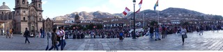 391 a0f. Peru - Cusco square - panorama