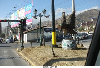 44 a0f. Peru - Cusco - drive to airport - animal sculpture
