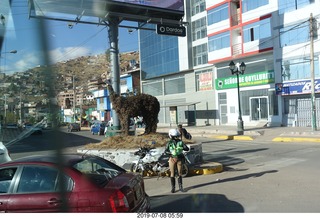 48 a0f. Peru - Cusco - drive to airport - animal sculpture