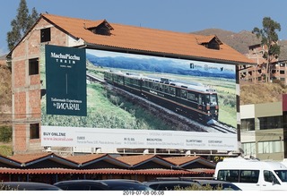 54 a0f. Peru - Cusco - airport sign for Vistadome Train