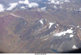 aerial - Peru - flight from Cusco to Lima - Andes Mountains