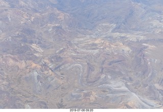 116 a0f. aerial - Peru - flight from Cusco to Lima - Andes Mountains - many colored rocks