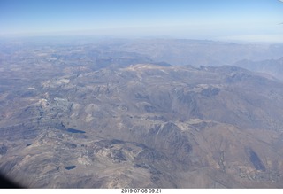 119 a0f. aerial - Peru - flight from Cusco to Lima - Andes Mountains - colored rocks
