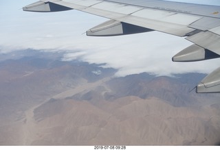 129 a0f. aerial - Peru - flight from Cusco to Lima - Andes Mountains - colored rocks