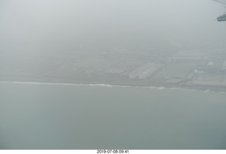 133 a0f. aerial - Peru - flight from Cusco to Lima - Pacific Ocean beach