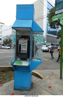 159 a0f. Peru - Lima walk around - pay phone