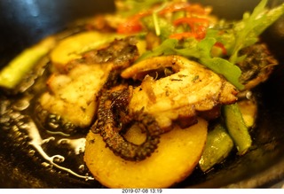 163 a0f. Peru - Lima - Alfresco restaurant  - octopus appetizer