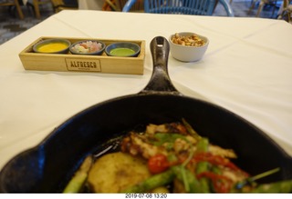 Peru - Lima - Alfresco restaurant  - condiments