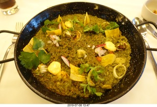 Peru - Lima - Alfresco restaurant  - rice+seafood dinner