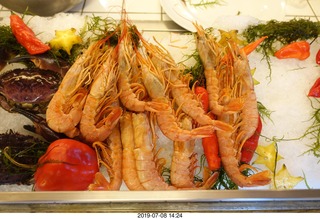 172 a0f. Peru - Lima - Alfresco restaurant  - shrimp