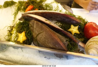 Peru - Lima - Alfresco restaurant  - fish (flounder?)