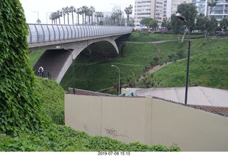 239 a0f. Peru - Lima - Pacific Ocean beach walk - bridge