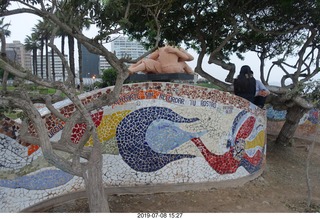 258 a0f. Peru - Lima - beach garden walk