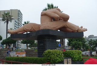 266 a0f. Peru - Lima - beach garden walk - sculpture