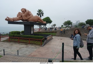 280 a0f. Peru - Lima - beach garden walk sculpture
