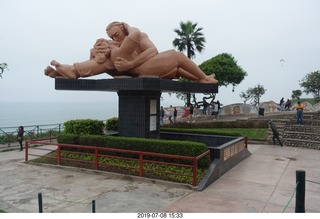 281 a0f. Peru - Lima - beach garden walk - sculpture