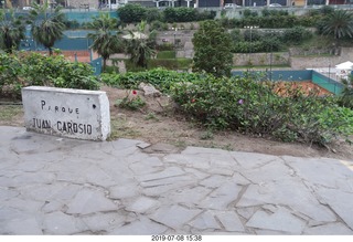 288 a0f. Peru - Lima - beach garden walk - park sign