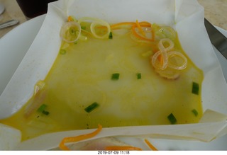 54 a0f. Peru - Lima - beach pier lunch - butter sauce