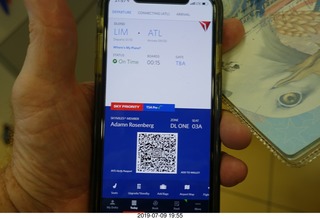 100 a0f. Peru - Lima - airport - boarding pass on my phone