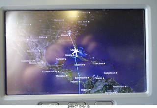 map of route from Lima to Atlanta