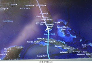 8 a0f. map of route from Lima to Atlanta