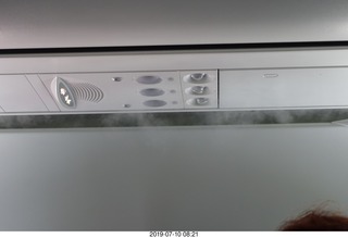 mist from the ventilation system