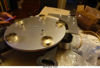 9 a0g. Transcriptor Skeleton Turntable and Vestigal Tonearm assembly