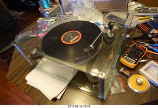 102 a0g. Transcriptor Skeleton turntable with Vestigal tonearm