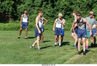 Curtis Arboretum - Cheltenham XC alumni race - team members to starting line
