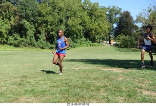 Curtis Arboretum - Cheltenham XC alumni race - team members to starting line - Mark G