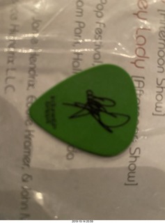 Mesa Arts Center - Experience Hendrix - guitar pick - guitar pick