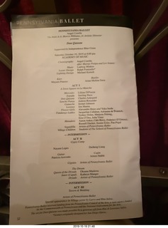 Philadelphia - Academy of Music - Pennsylvania Ballet - program