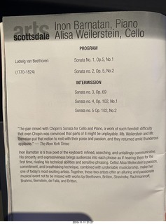 Scottsdale Arts - Inon Barnatan piano - Alisa Weilerstein 'cello program