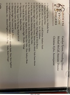 Carolyn Eynon Singers CD song list