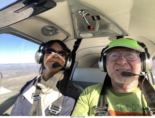 Sedona - Sandi Mnk and Adam flying N8377W