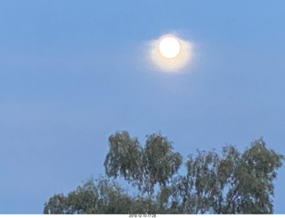 full moon over bike path