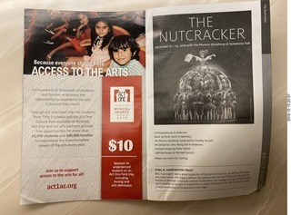 Phoenix Symphony Hall - Ballet Arizona - The Nutcracker - program