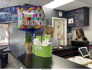 596 a0m. Vince's birthday balloon