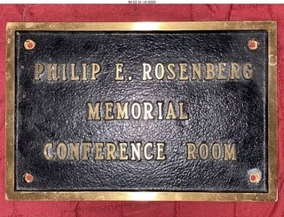 Philip E. Rosenberg conference room sign