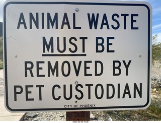 ANIMAL WASTE MUST BE REMOVED BY PET CUSTODIAN sign