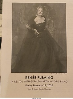 Mesa Arts Center - Renee Fleming - program