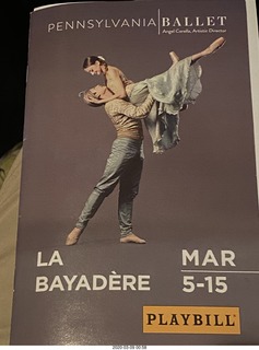 Philadelphia - Academy of Music - Pennsylvania Ballet - La Bayadere - program