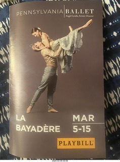 Philadelphia - Academy of Music - Pennsylvania Ballet - La Bayadere - program