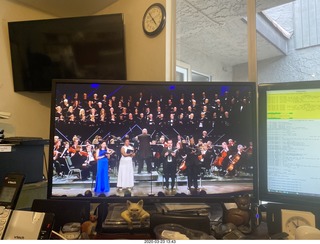Scottsdale Philharmonic concert on monitor