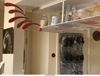 my house - fern picture, red mobile- shoes