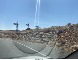 road near Page - high tension wires