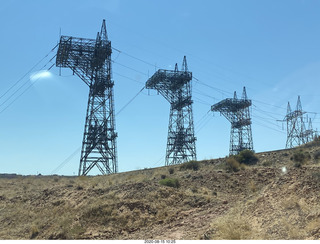 road near Page - high tension wires