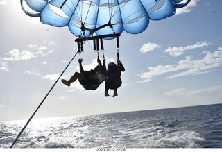 Anthony and Olga - Hawaii - parasailing