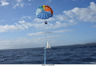 Anthony and Olga - Hawaii - parasailing