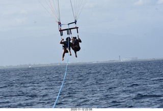 Anthony and Olga - Hawaii - parasailing